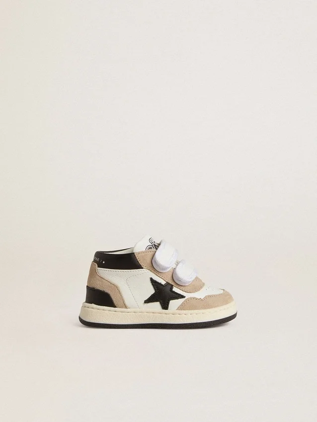 Junior June en napa con inserciones de ante y estrella de piel negra
