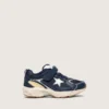 Lightstar Junior en piel azul y malla con estrella de piel gris