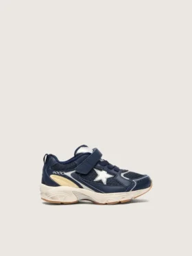 Lightstar Junior en piel azul y malla con estrella de piel gris