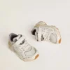 Lightstar Junior en piel blanca y malla con estrella de piel blanca