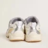 Lightstar Junior en piel blanca y malla con estrella de piel blanca