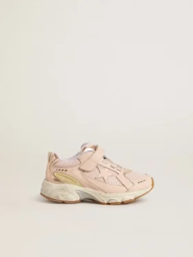 Lightstar Junior en piel rosa y malla con estrella de piel rosa