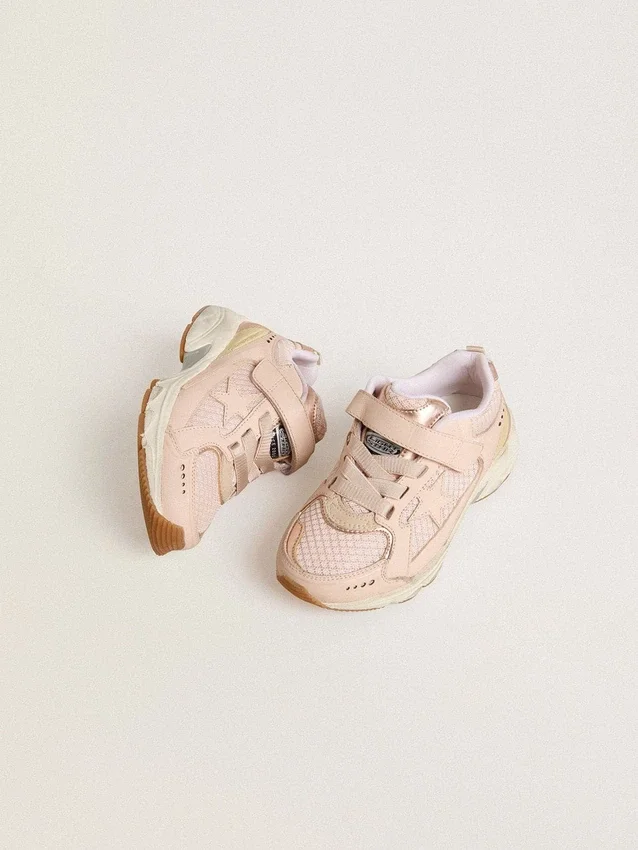 Lightstar Junior en piel rosa y malla con estrella de piel rosa