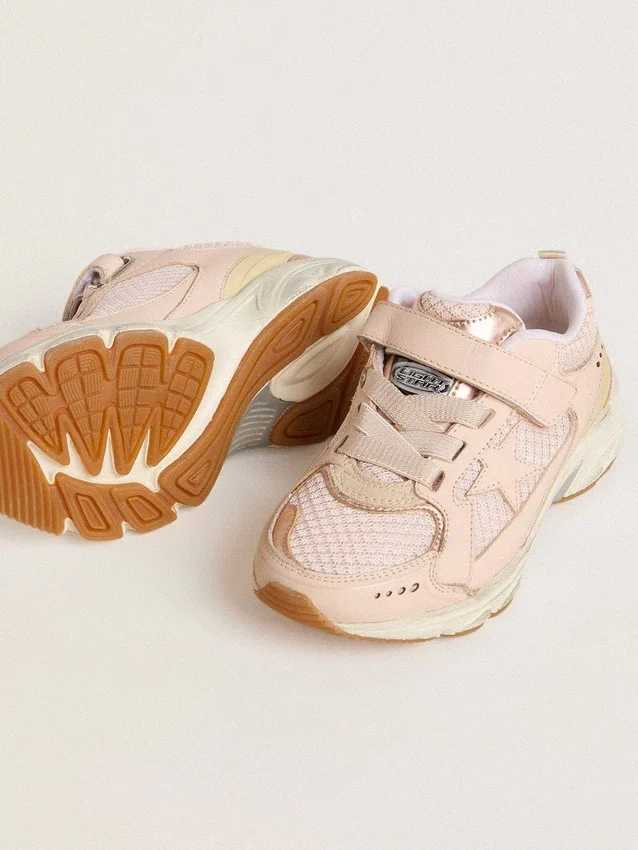Lightstar Junior en piel rosa y malla con estrella de piel rosa