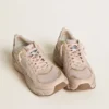 Lightstar para hombre con parte superior de piel rosa y malla y estrella rosa