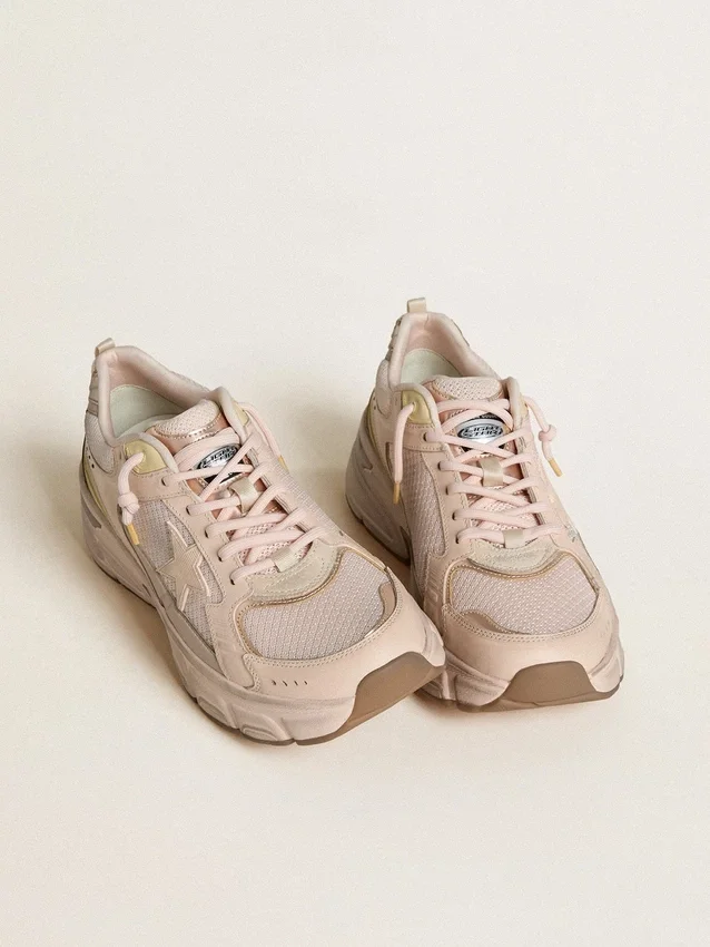 Lightstar para hombre con parte superior de piel rosa y malla y estrella rosa