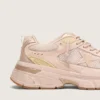 Lightstar para mujer con parte superior de piel rosa y malla y estrella rosa