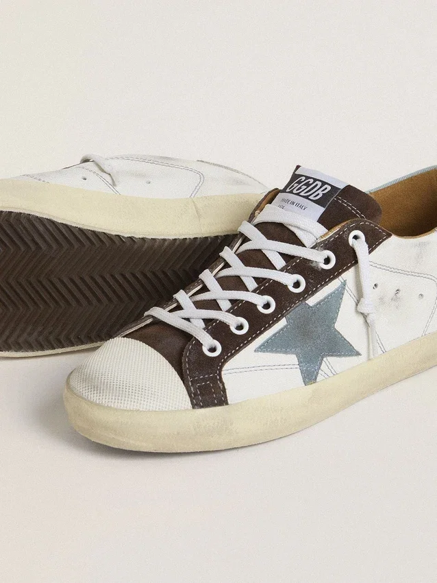 LTD Super-Star para mujer con estrella de ante azul claro y lengüeta del talón de lona azul claro