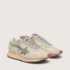 Marathon para hombre con parte superior de nailon beige y estrella gris
