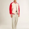 Marathon para hombre con parte superior de nailon blanco y estrella plateada