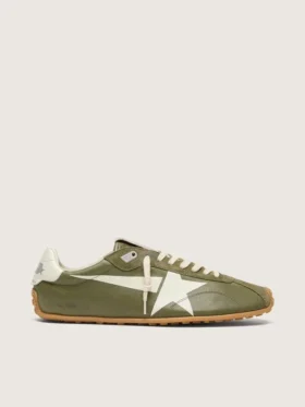 Marathon Speed para hombre en piel verde oliva con estrella color crema