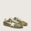 Marathon Speed para hombre en piel verde oliva con estrella color crema