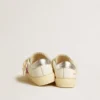 May Junior con estrella fucsia brillante y lengüeta del talón de piel metalizada