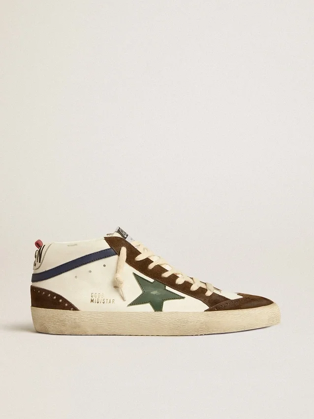 Mid Star con estrella de piel verde y detalle azul de piel