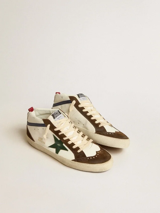 Mid Star con estrella de piel verde y detalle azul de piel