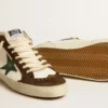 Mid Star con estrella de piel verde y detalle azul de piel