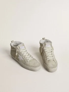 Mid Star en ante gris claro con estrella de piel blanca