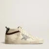 Mid Star LTD en piel napa blanca con estrella plateada brillante