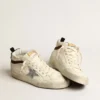 Mid Star LTD en piel napa blanca con estrella plateada brillante