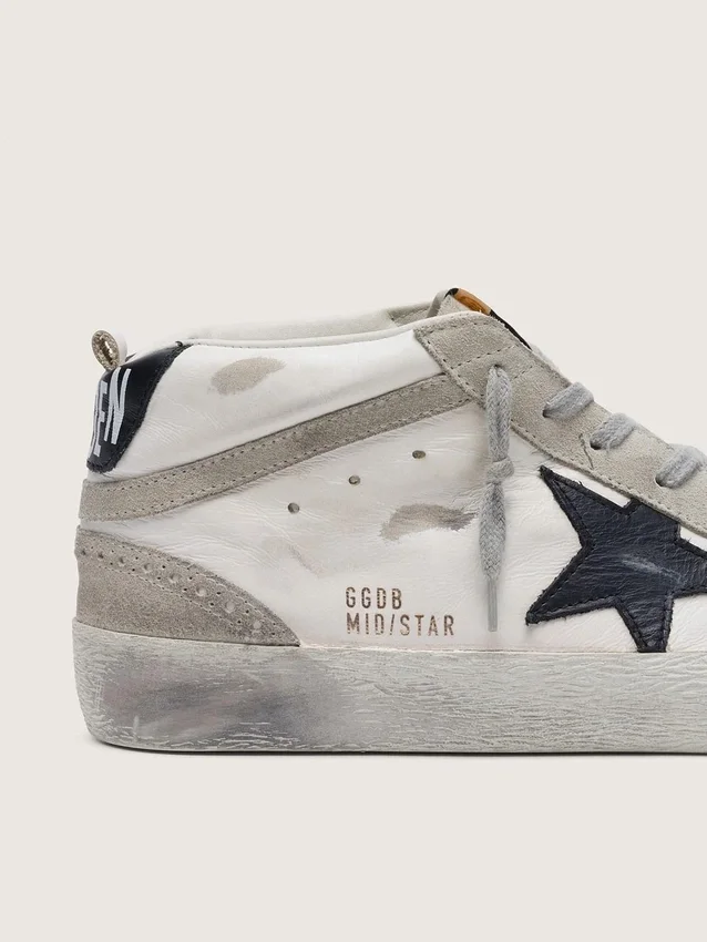 Mid Star para hombre, blancas con estrella negra