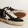 Mid Star para hombre en napa y ante negros con estrella de piel blanca