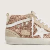 Mid Star para mujer con purpurina rosa