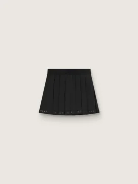 Minifalda deportiva plisada en negro