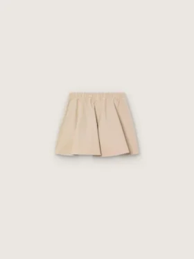 Minifalda para niñas «Journey» en gabardina de algodón beige con estampado