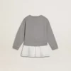 Minivestido gris y blanco para niñas
