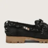 Mocasines Cruise para hombre en ante encerado negro con cordones de senderismo negros