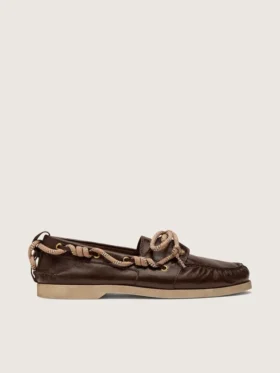 Mocasines Cruise para mujer en piel marrón oscuro brillante