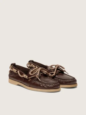 Mocasines Cruise para mujer en piel marrón oscuro brillante