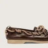 Mocasines Cruise para mujer en piel marrón oscuro brillante