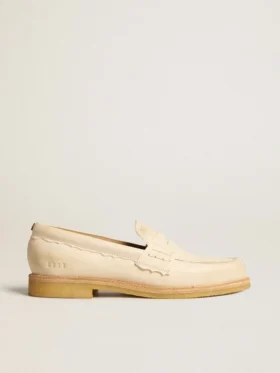 Mocasines Jerry en piel blanco mantequilla