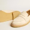 Mocasines Jerry en piel blanco mantequilla