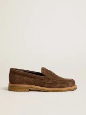 Mocasines Jerry para mujer en ante gris paloma