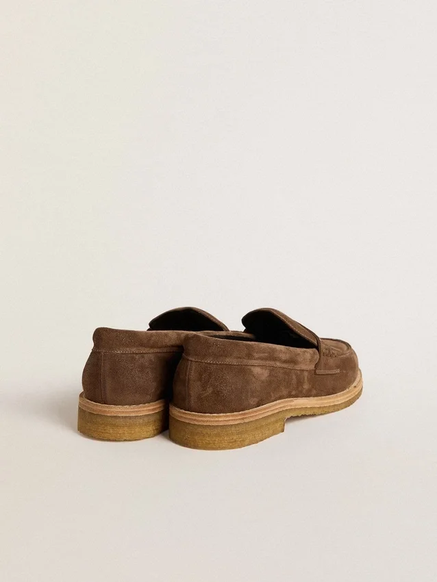 Mocasines Jerry para mujer en ante gris paloma