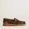 Mocasines Jerry para mujer en piel de potro con estampado de leopardo