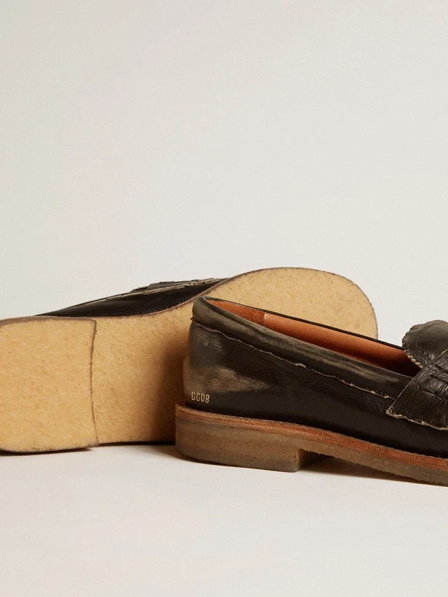Mocasines Jerry para mujer en piel negra