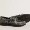 Mocasín Cruise para niño en piel negra desgastada