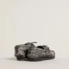 Mocasín Cruise para niño en piel negra desgastada