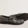 Mocasín Cruise Teen en piel negra con efecto desgastado