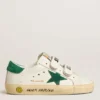 Old School Teen con estrella de ante verde y lengüeta en el talón
