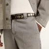 Pantalones chino de algodón en color gris