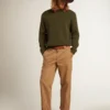 Pantalones chinos beige caqui de la Golden Collection