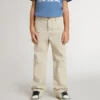 Pantalones chinos beige para niño con toques multicolores