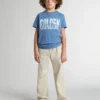 Pantalones chinos beige para niño con toques multicolores