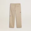 Pantalones chinos beige para niño con toques multicolores