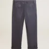 Pantalones chinos de hombre en azul con efecto desgastado