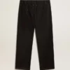Pantalones chinos negros de algodón para hombre